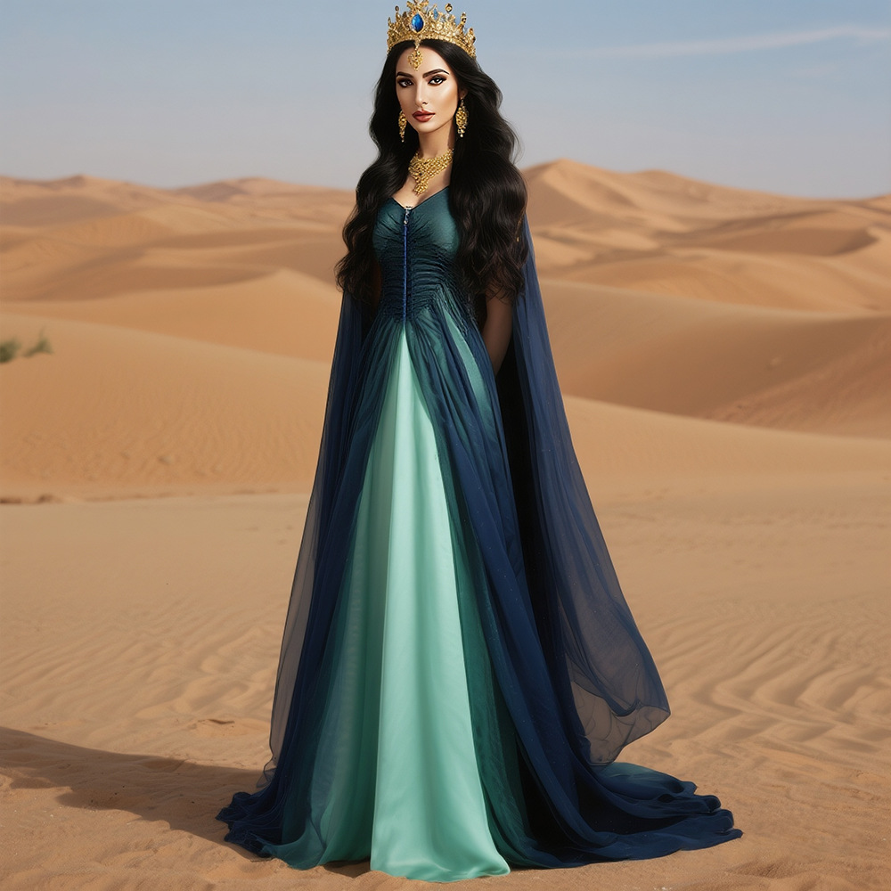 Fashion Egypt Goddess Two-piece Dress Set Halloween Queen Role Play Costume